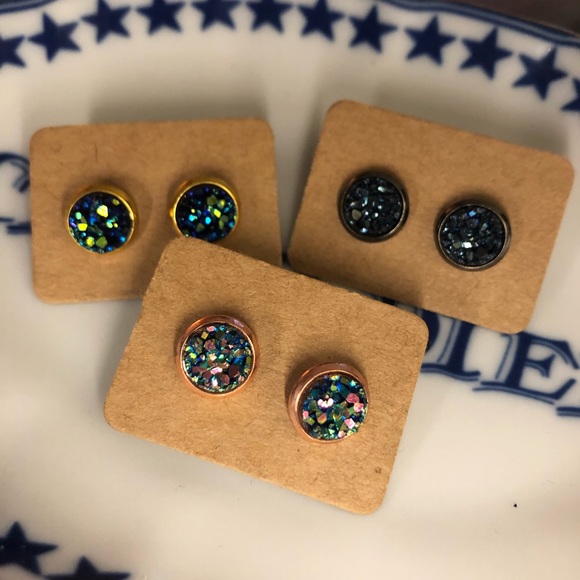Jewelry - 3 sets of earrings - blue bundle